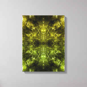 Arte fractal de plasma eléctrico dorado