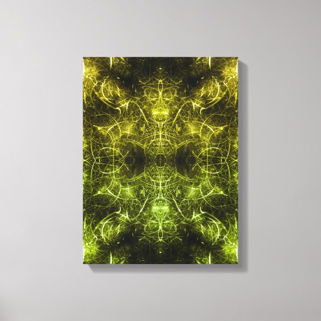 Arte fractal de plasma eléctrico dorado (Anverso)