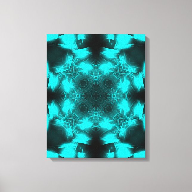 Arte fractal de simetría de plasma de Aqua (Anverso)