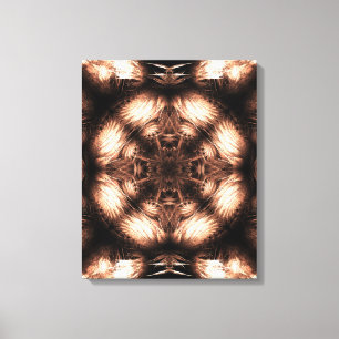 Arte fractal del mandala de energía ámbar