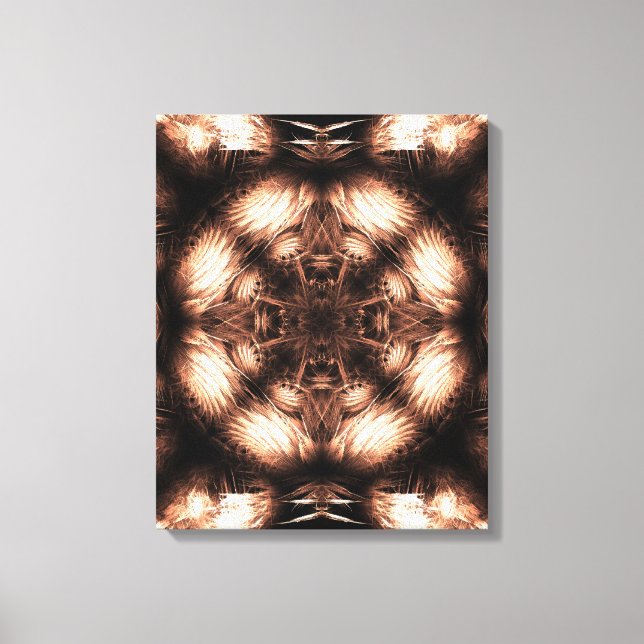 Arte fractal del mandala de energía ámbar (Anverso)