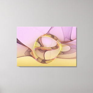 Arte fractal dorado rosa moderno abstracto