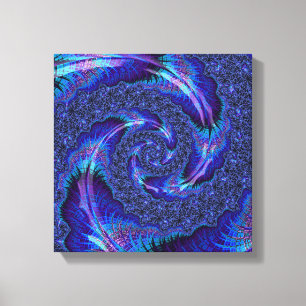 Arte fractal en espiral psicodélico vibrante y atr
