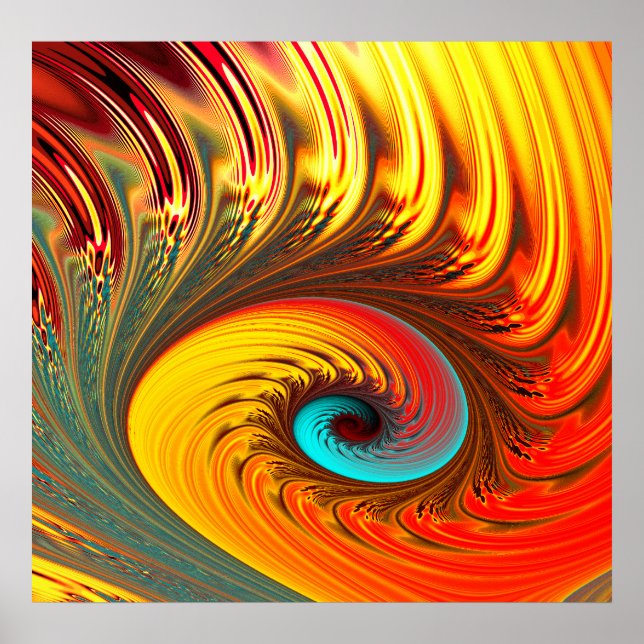 Arte fractal fascinante de bola de fuego (Frente)