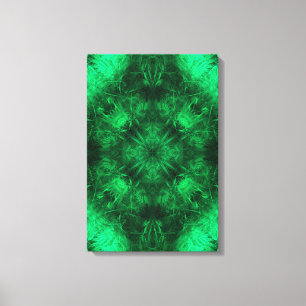 Arte fractal mandala de energía esmeralda