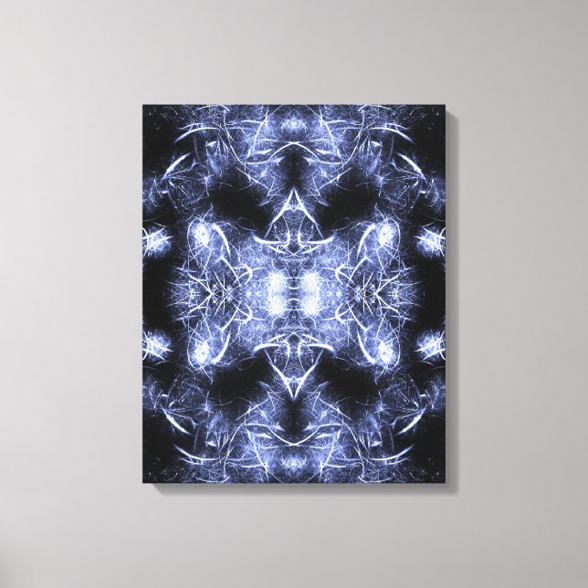 Arte fractal mandala de relámpago eléctrico (Anverso)