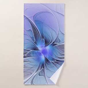 Arte fractal moderno abstracto lavanda azul