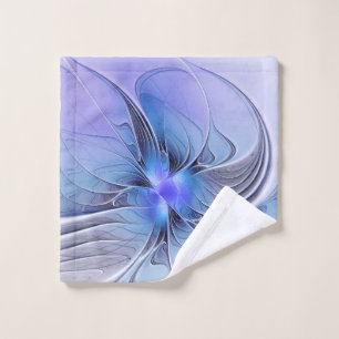 Arte fractal moderno abstracto lavanda azul
