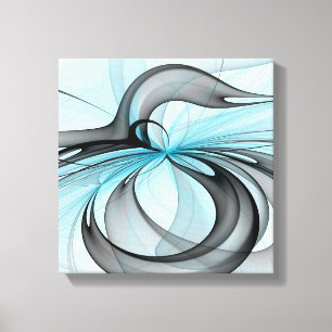 Arte fractal moderno gris antracita abstracto