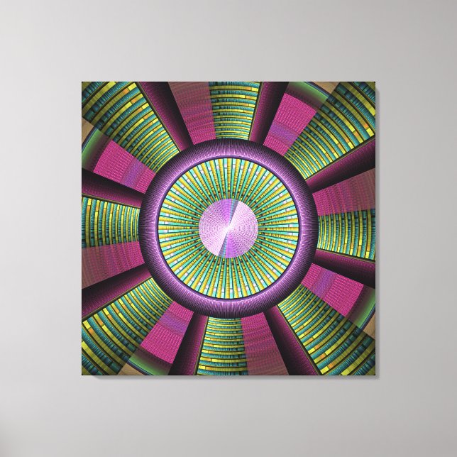 Arte Fractal Moderno, Redondo Y Colorido (Anverso)