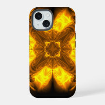 Arte Fractal Solar de Oro Fundido