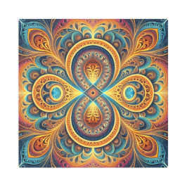 Arte fractal vibrante arte Metalizado