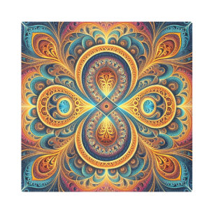 Arte fractal vibrante arte Metalizado