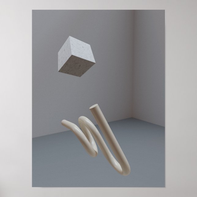 Arte futurista moderno Holográfico de los años 80 (Frente)