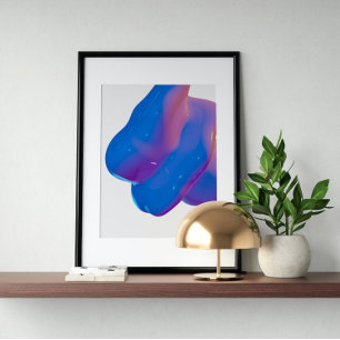Arte futurista moderno Holográfico de los años 80