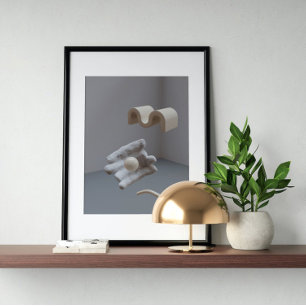 Arte futurista moderno Holográfico de los años 80