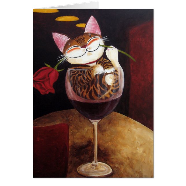arte gato-Vino Rojo (Frente)