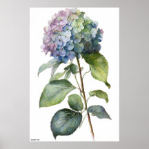Arte generado por IA azul Hydrangea vintage arte e