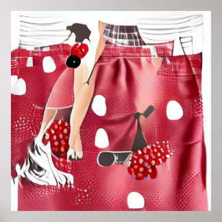 arte generado por IA inspirado en chica Retro Pin 
