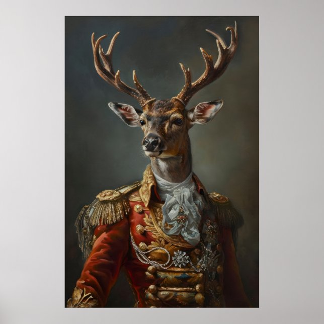 Arte general de ciervo victoriano Impresión gótica (Frente)