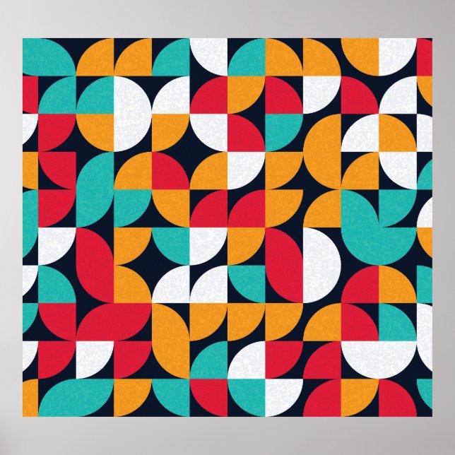 Arte Generativo: Patrón de triángulo colorido (Frente)