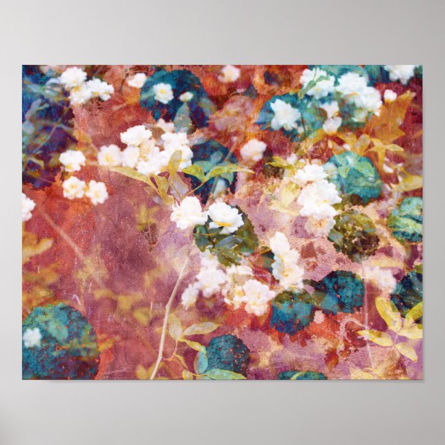 Arte genial y moderno de patrón de flores romántic (Frente)