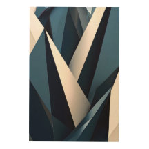 Arte Geométrico 3D Azul Moderno