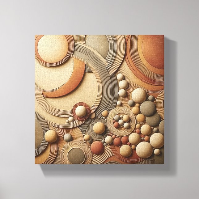 Arte geométrico abstracto 3D moderno - Concentro e (Anverso)
