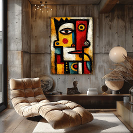 Arte geométrico abstracto audaz del rey cubista pr