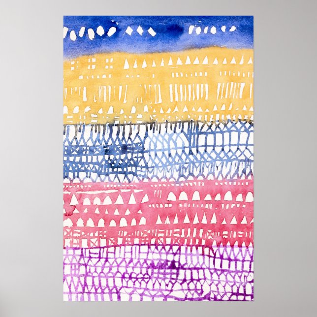 Arte geométrico abstracto colorido (Frente)