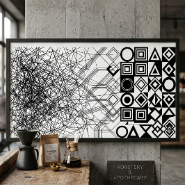 Arte geométrico abstracto de Caos a Orden