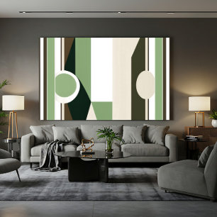 Arte geométrico abstracto de tonos terráneos moder