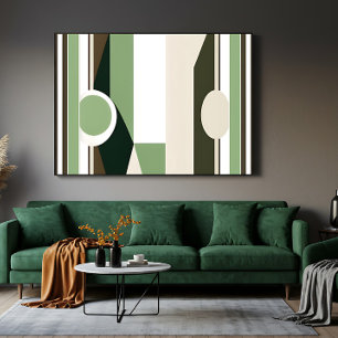 Arte geométrico abstracto de tonos terráneos moder
