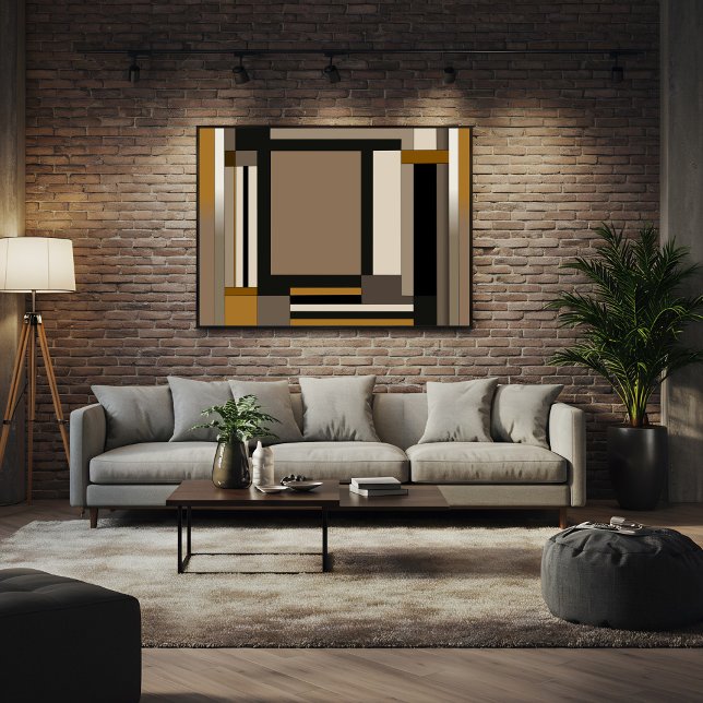 Arte geométrico abstracto de tonos terrosos modern (Subido por el creador)