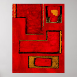 Arte geométrico abstracto desapegado pintura roja