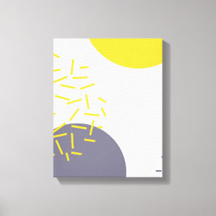Arte geométrico amarillo, fresco, moderno y de mod