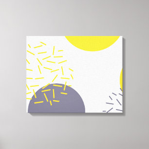 Arte geométrico amarillo, fresco, moderno y de mod