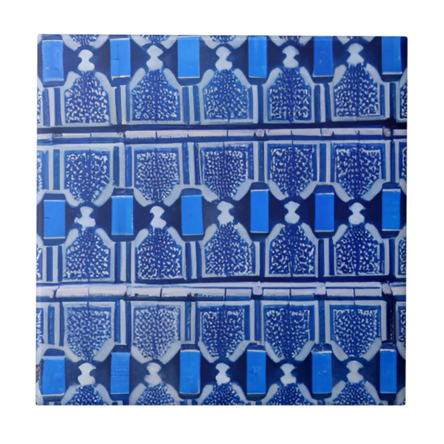 Arte geométrico azul de Azulejos (Frente)