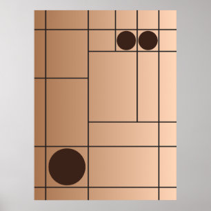 Arte geométrico de mediados de siglo Mocha Drift N