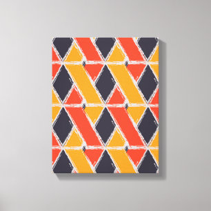 Arte geométrico de trazo de busco amarillo, rojo,