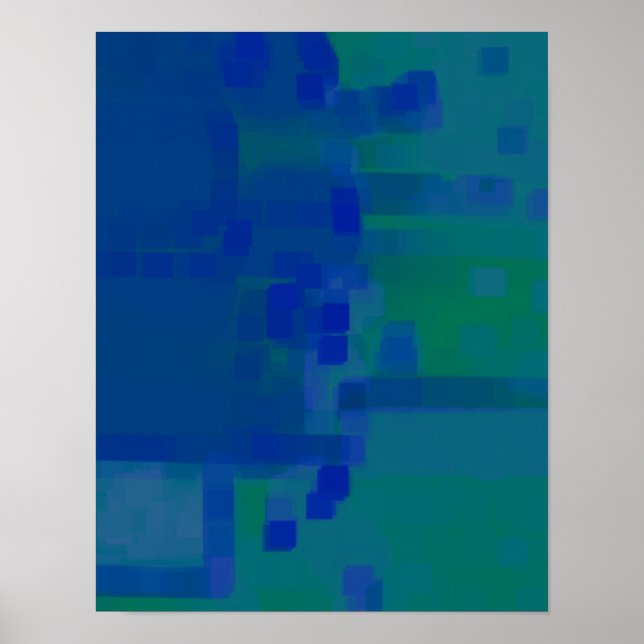 Arte geométrico "DeepBlue" (Frente)