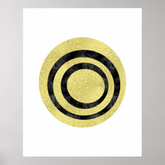 Arte geométrico del Relieve metalizado dorado Arte