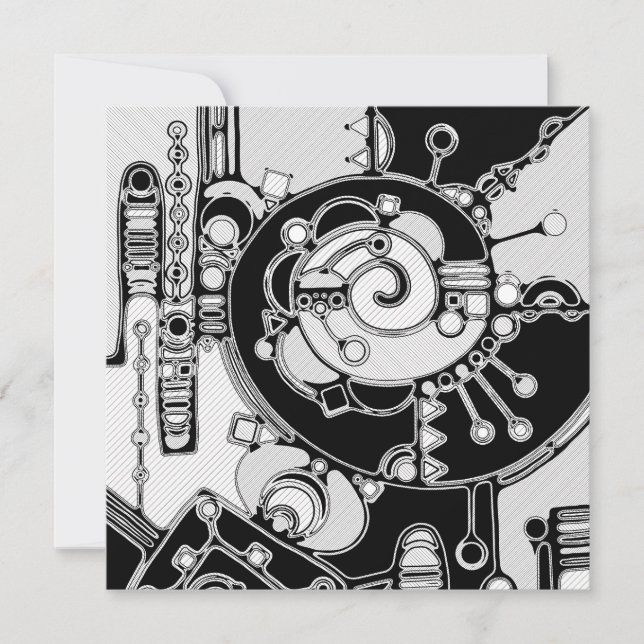 Arte geométrico en blanco y negro 4 (Anverso)