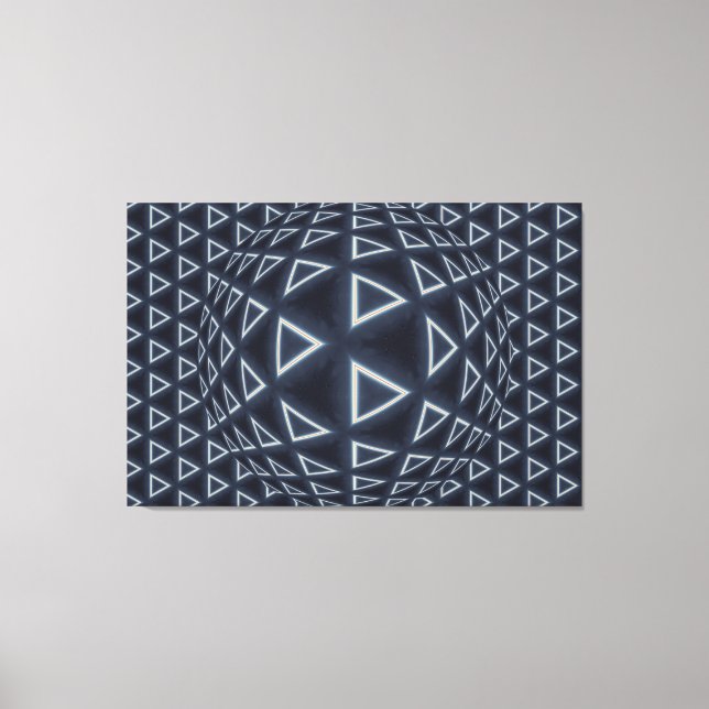 Arte geométrico esférico triangular futurista (Anverso)