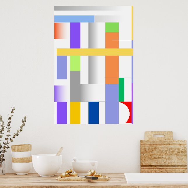 "Arte geométrico Imprimir arte de pared Poster pre (Cocina)