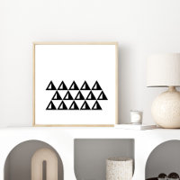 Arte geométrico Minimalista moderno en blanco y ne