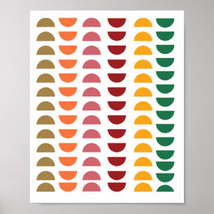 Arte geométrico moderno de mediados de siglo color