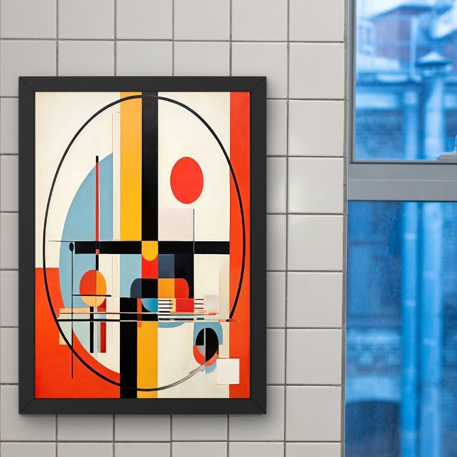 Arte geométrico moderno inspirado en Bauhaus (Subido por el creador)