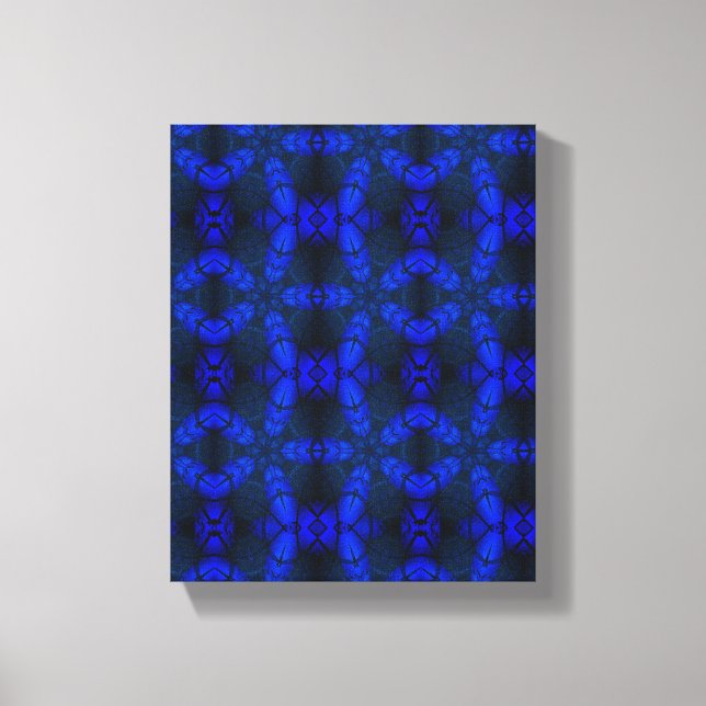 Arte Geométrico Moderno, Regalo Arte Azul Negro, D (Anverso)