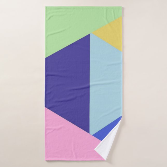 arte geométrico multicolor (Toalla de baño)